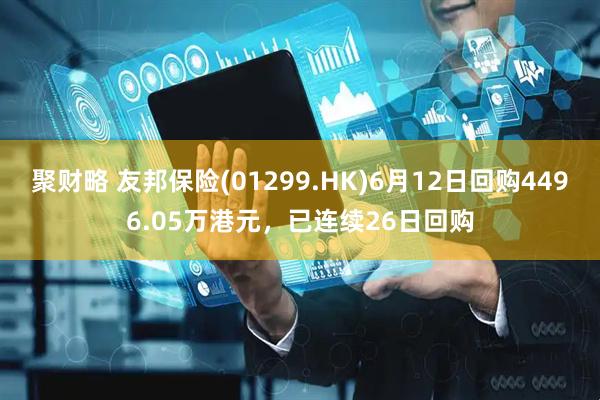 聚财略 友邦保险(01299.HK)6月12日回购4496.05万港元，已连续26日回购