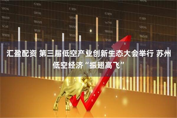 汇盈配资 第三届低空产业创新生态大会举行 苏州低空经济“振翅高飞”