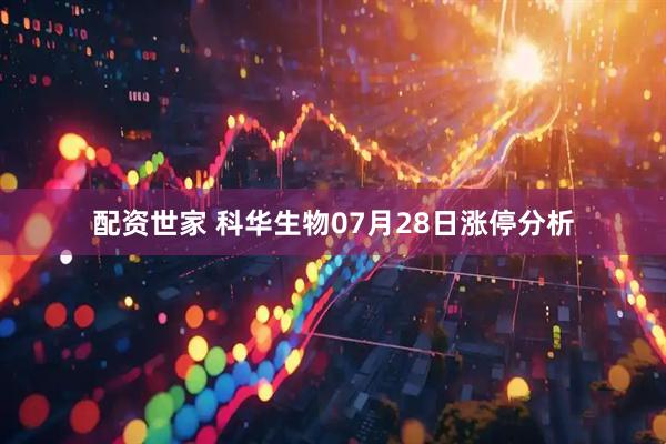 配资世家 科华生物07月28日涨停分析